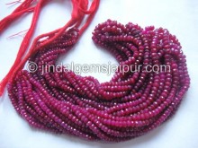 Ruby Faceted Roundelle Beads